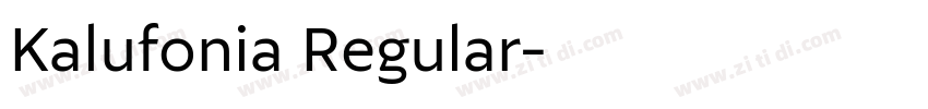 Kalufonia Regular字体转换
